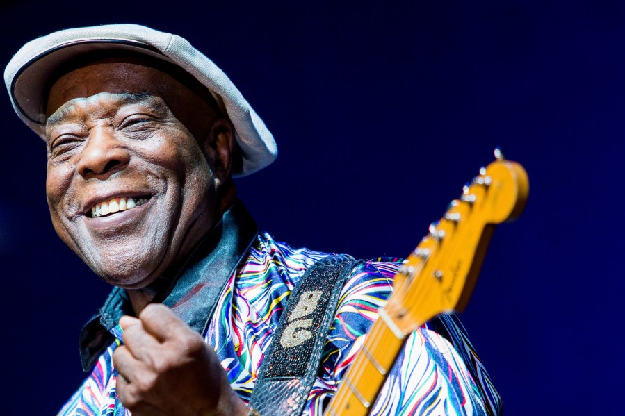 SAO PAULO, BRAZIL - JUNE 12: Singer Buddy Guy performs during a show as part of the Best Blues Festival at WTC Golden Hall on June 12, 2013 in Sao Paulo, Brazil. (Photo by Mauricio Santana/LatinContent/Getty Images)